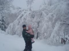 Snowstorm with my daughter