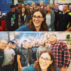 Lindsay with CTC students selfie