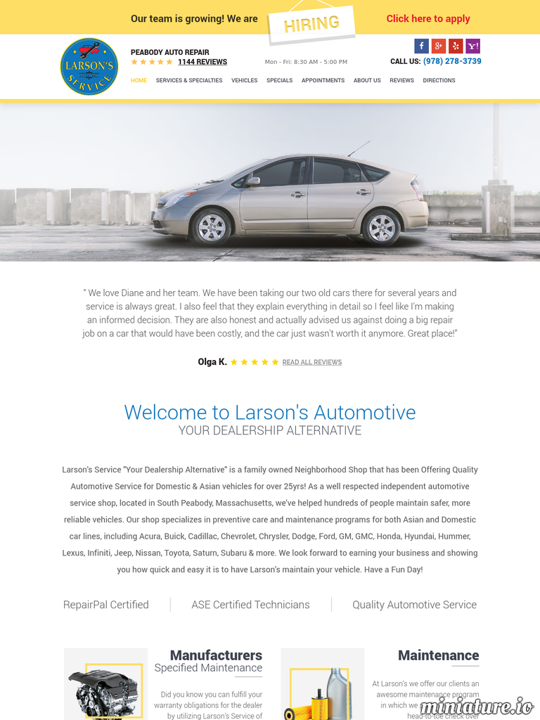 More information about "LARSON'S Quality Automotive Service"